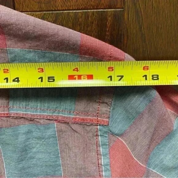 Tommy Hilfiger Mens Shirt Short Sleeve Button Down Red Grey Plaid Cotton Small - Picture 11 of 15